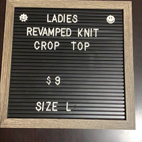 Ladies Revamped Knit Crop top - Picture 2 of 7